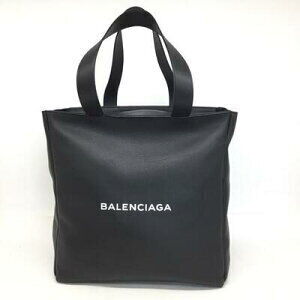 BALENCIAGA Everyday Tote Bag Leather Black